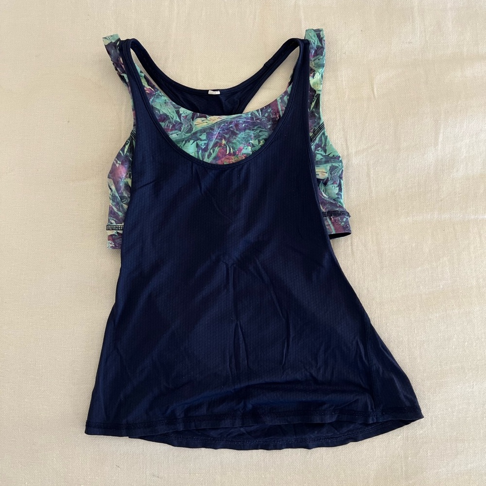 Lululemon Athletica interwoven tank and sports bra